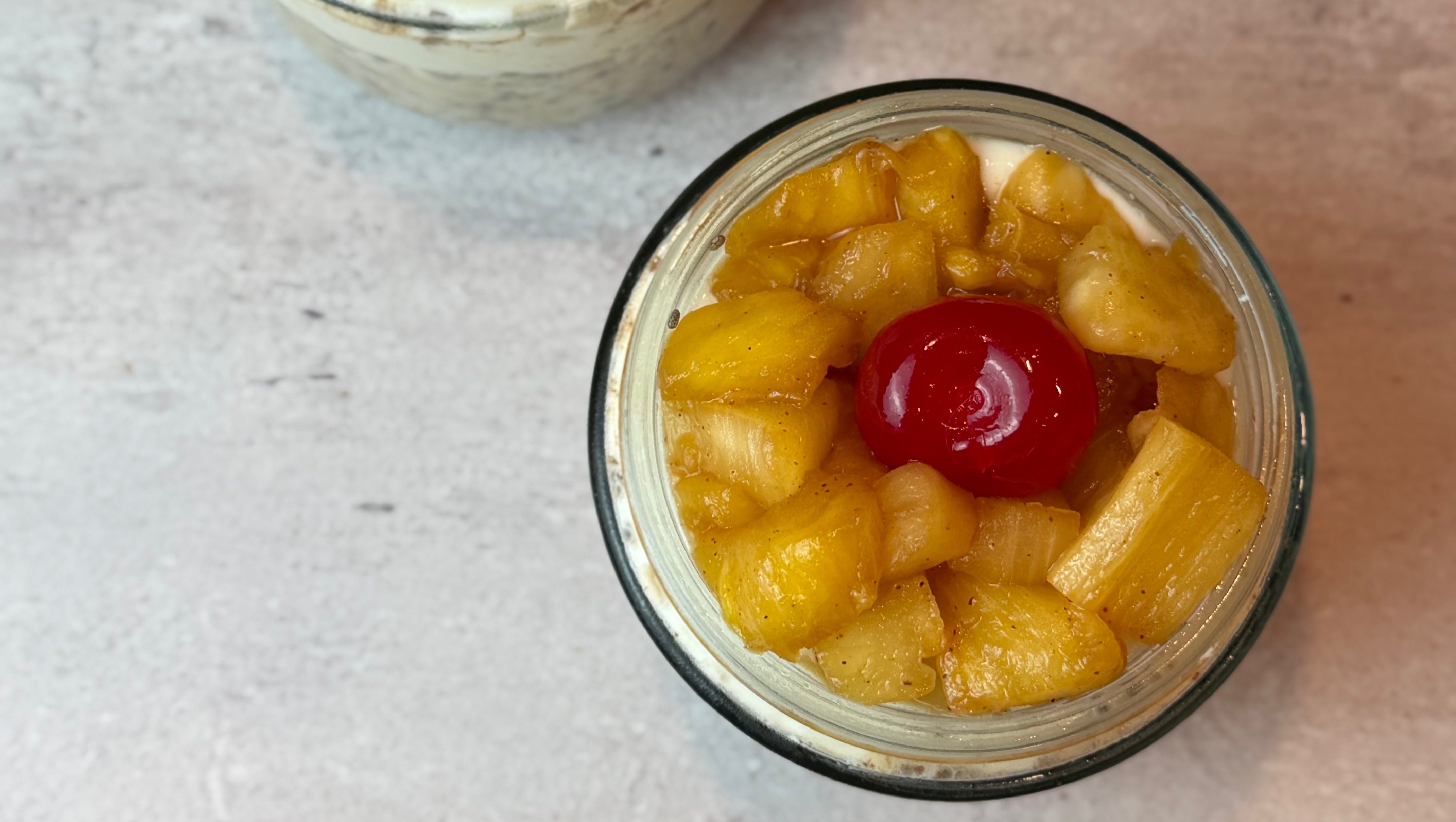 Pineapple Upside Down Cake Overnight Oats