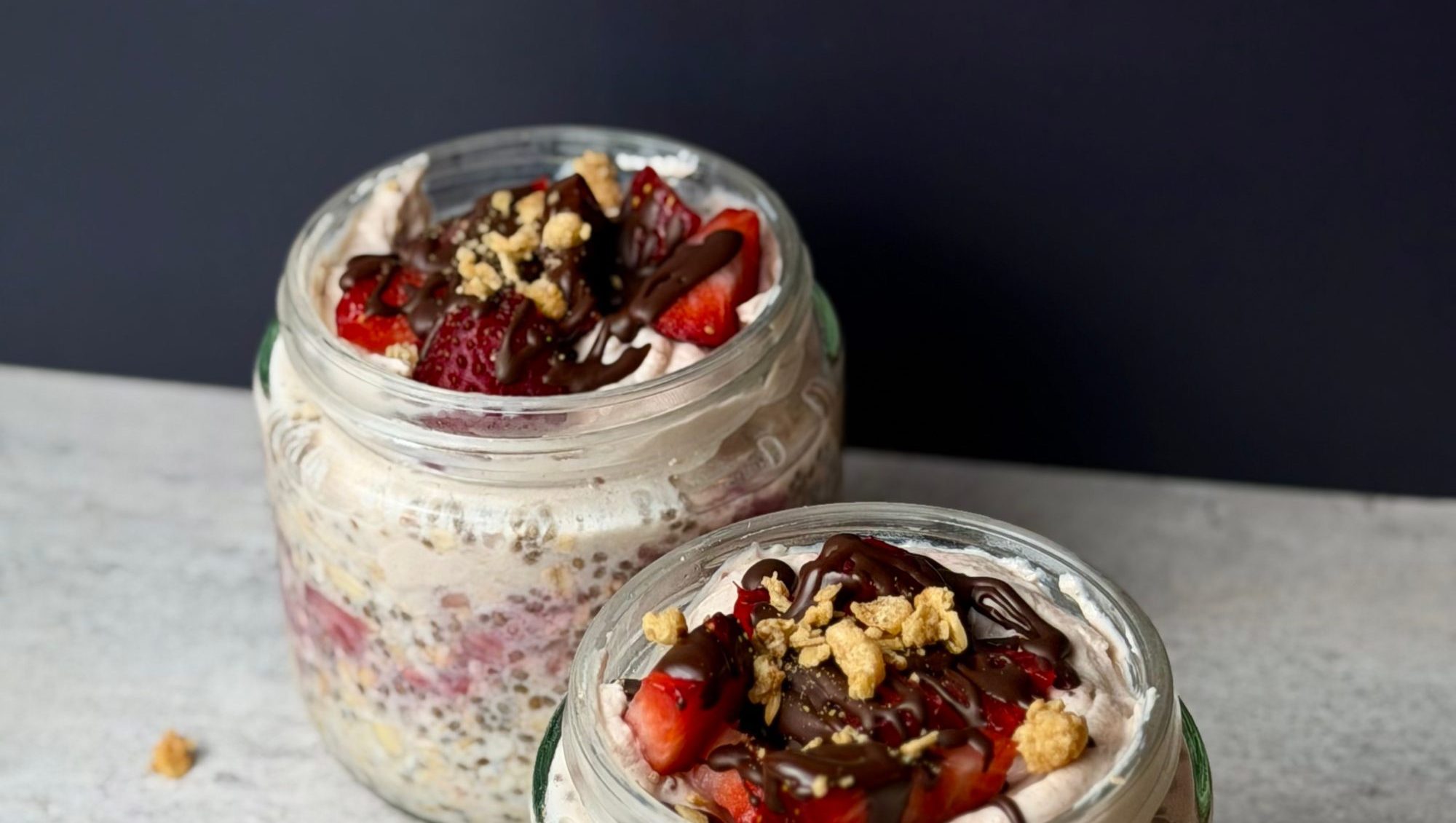 Chocolate Covered Strawberry Overnight Oats